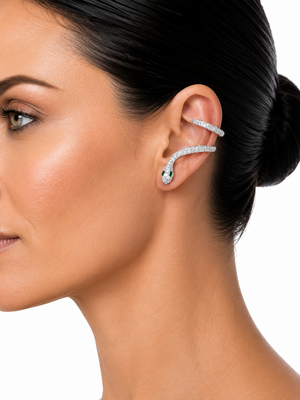 Emerald Serpent Ear Cuff - Pair [𝗡𝗲𝘄 𝗔𝗿𝗿𝗶𝘃𝗮𝗹]